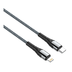 CABO LDNIO USB-C PARA LIGHTING 2M QC FAST CHARGING BLACK