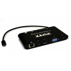 DOCKSTATION TIPO C TRAVEL 1X 4K++ PARA VGA/HDMI/RJ45