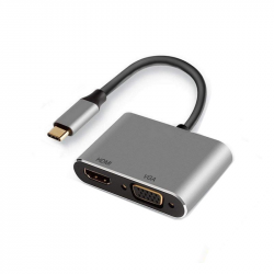 ADAPTADOR USB-C PARA HDMI + VGA DUAL DISPLAY