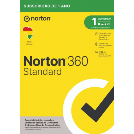 NORTON 360 STANDARD 10GB AF 1 USER 1 DEVICE 12MO WRT DRMKEY FTP